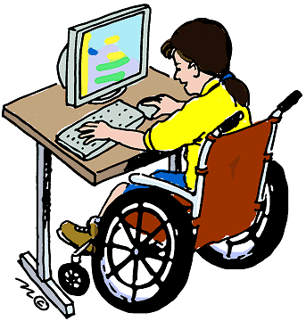 Accessibility in Digital Learning: Student Using Computer in Wheelchair