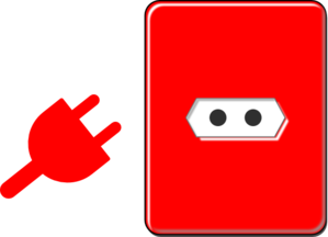 Power Connection Icon - Electrical Plug and Socket Symbol