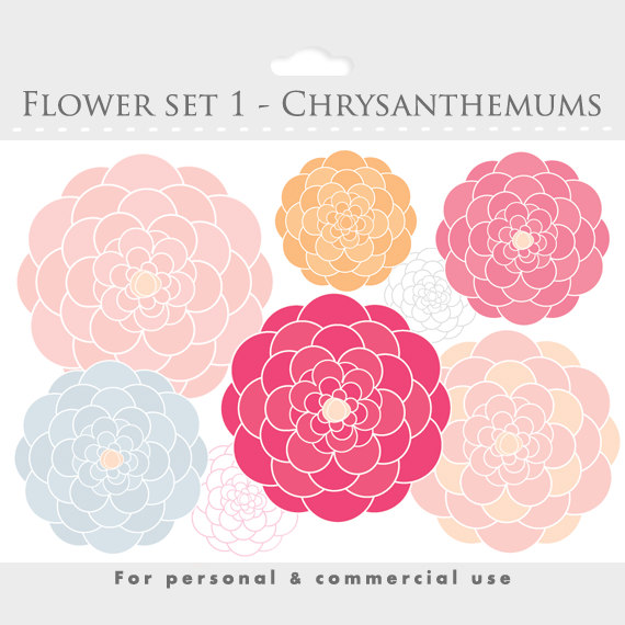 Flower clipart blooms clipart flowers by WinchesterLambourne 
