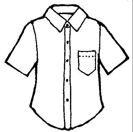 t shirt clipart black and white