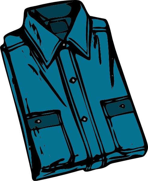 Teal Button-Up Shirt Illustration - Clean Vector Design for Fashion Content