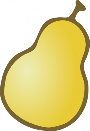 Yellow Pear Illustration - Fresh Fruit Graphic for Recipes & Design
