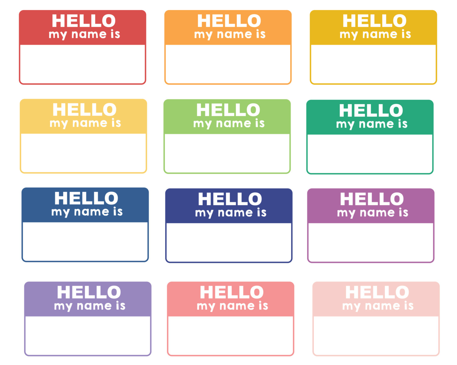 Name Tag Template Clip Art Library