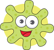 Fun Germ Illustration for Kids’ Health Education