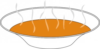 Warm Orange Soup Illustration - Comforting and Inviting