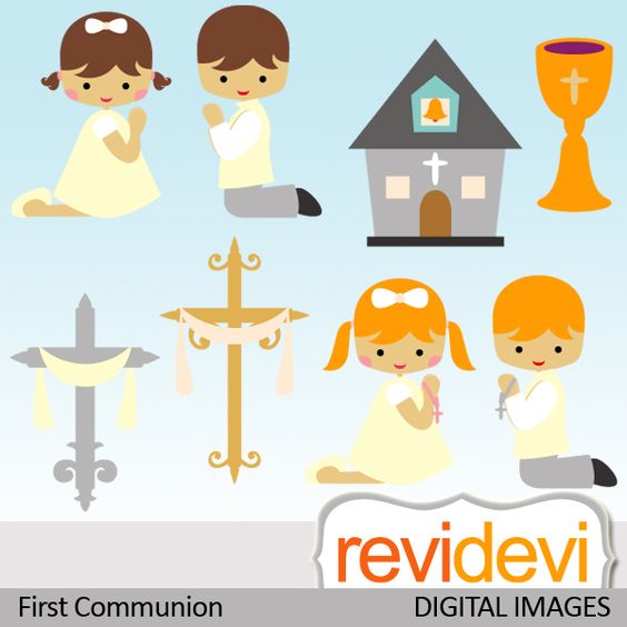 First communion cliparts. Boys and girls. These digital image are 