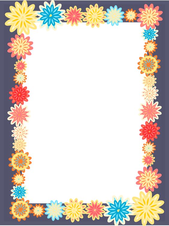 scrapbook printable flower border design - Clip Art Library