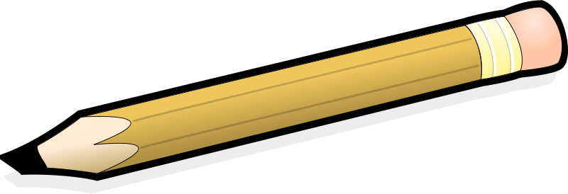 A classic yellow wooden pencil with a sharpened graphite tip and pink eraser on a black background.