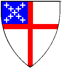 Christian Flag Shield Emblem - Symbol of Faith and Unity