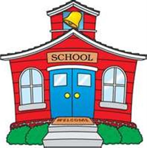 Classic Red Schoolhouse Illustration - Educational Clip Art