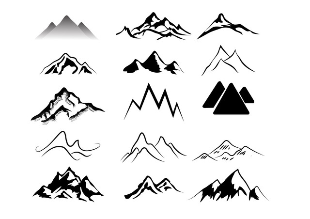 Mountain Illustration Pack - Vector Silhouettes & Sketches for Design