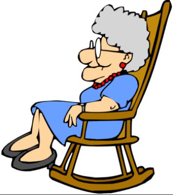 Senior Woman Relaxing in Rocking Chair - Comfort & Calm Illustration