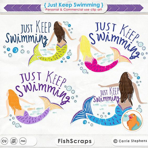 Just Keep Swimming Clip Art 