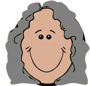 Friendly Cartoon Elderly Woman Illustration - Free Clip Art