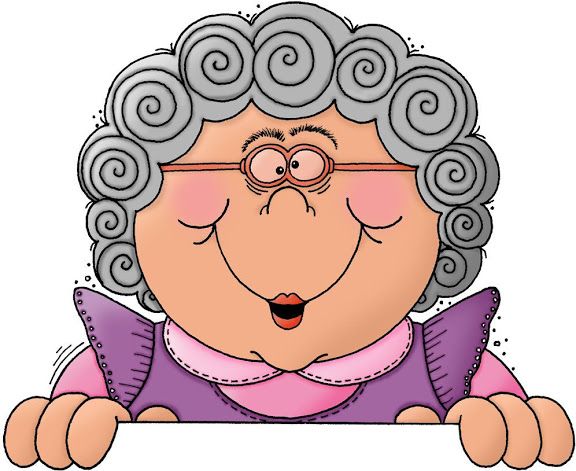 Friendly Cartoon Grandma Illustration for Family Content