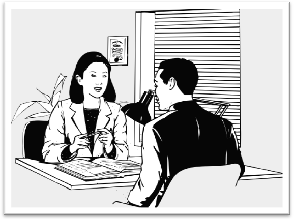 Medical Consultation Illustration - Professional Healthcare Discussion