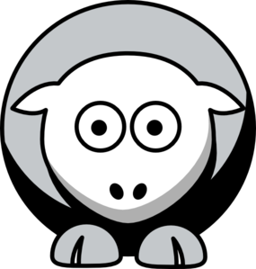 Sheep 3 Toned Oakland Raiders Colors Clip Art 