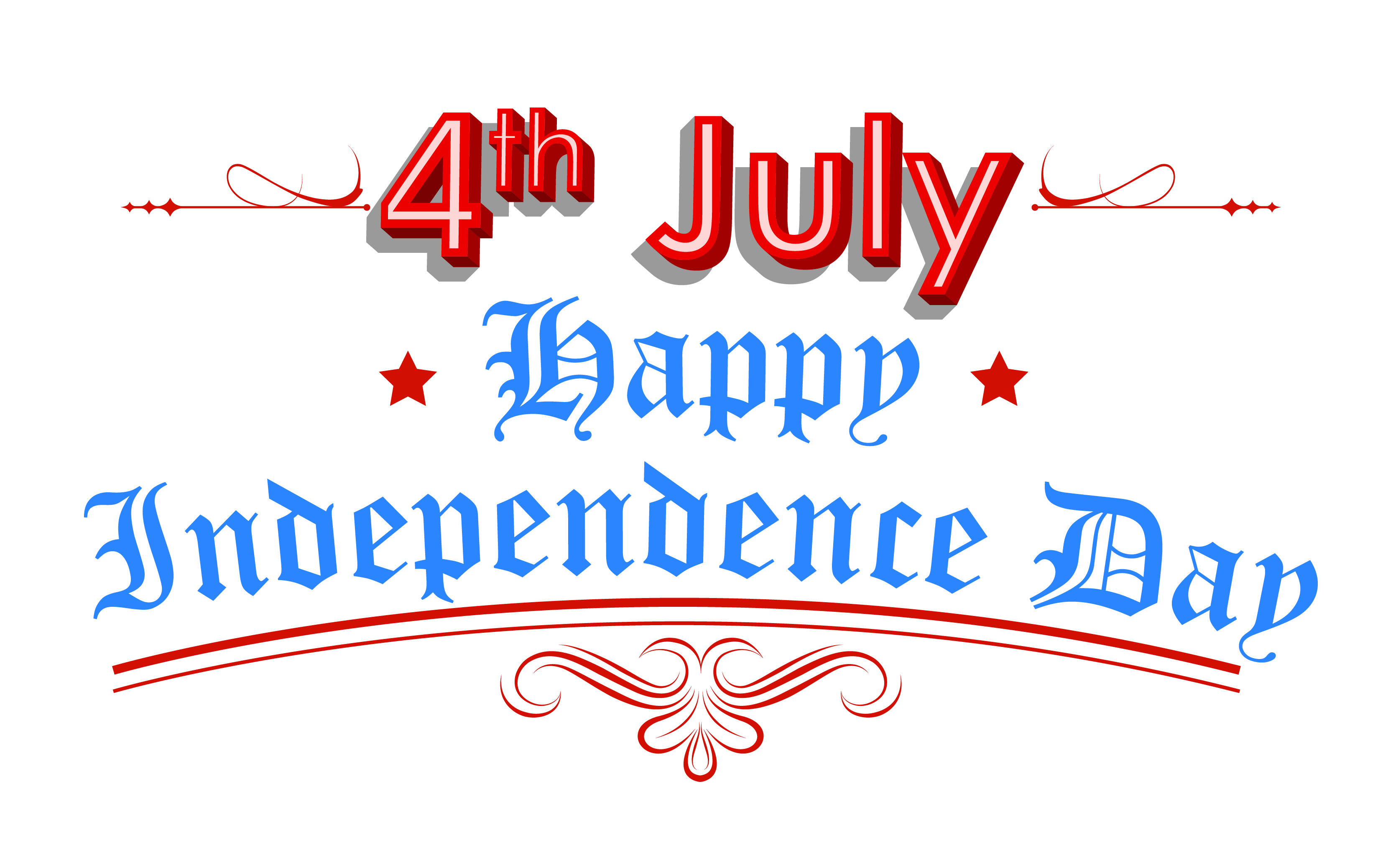 Happy Independence Day 4th July Clipart 