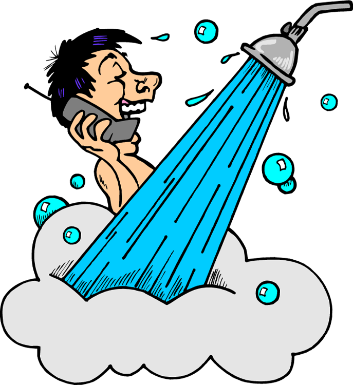 A good shower. Человечек под душем. Человечек моется. Мультяшный человечек моется.