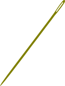 Olive Sewing Needle Clip Art