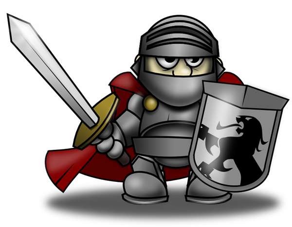 Knight Character Illustration - Medieval Warrior Design for Games & Websites