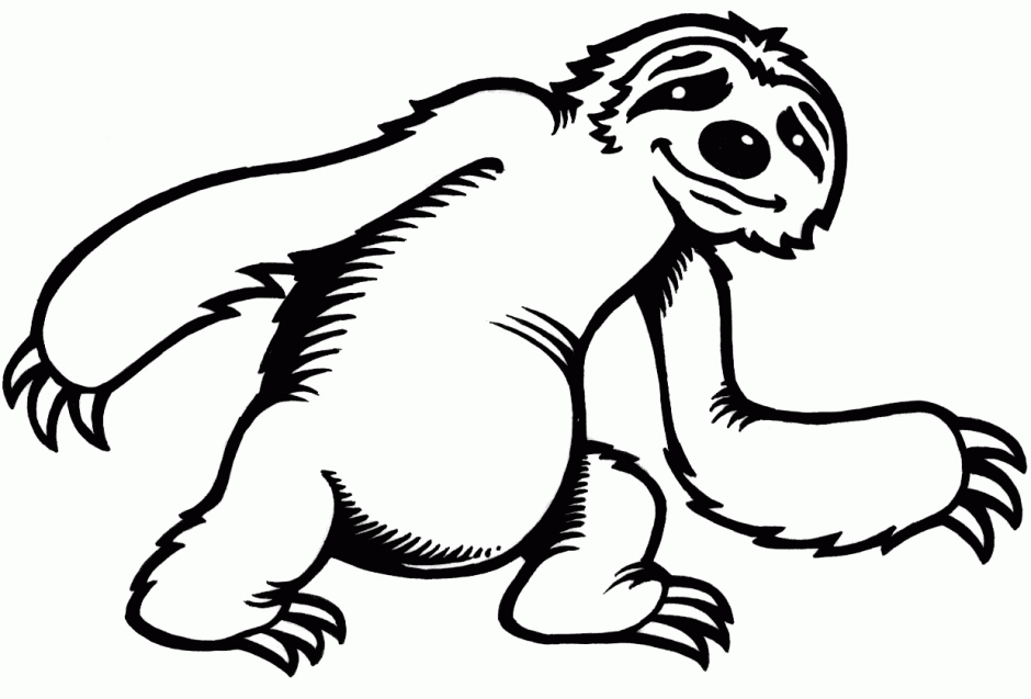 Sloth Outline 