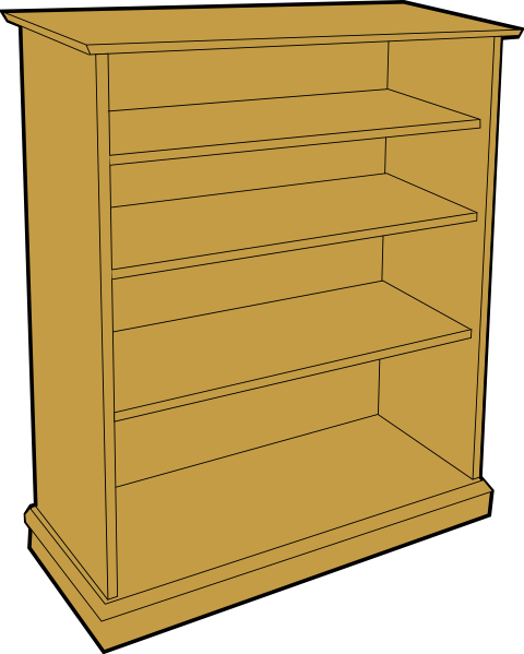 Classic Wooden Bookshelf - 4-Shelf Storage Cabinet for Home or Office