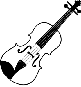 Violin Clipart Black And White 