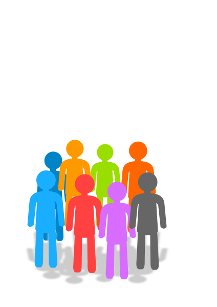 Inclusive Diversity Icon - Colorful Human Figures Representing Team Unity