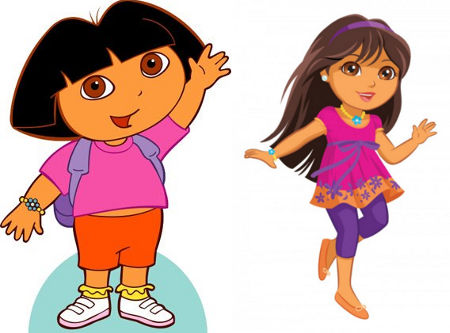 Dora The Explorer Character Designs Classic And Modern Versions Dora The Explorer Character Designs Classic And Modern Versions