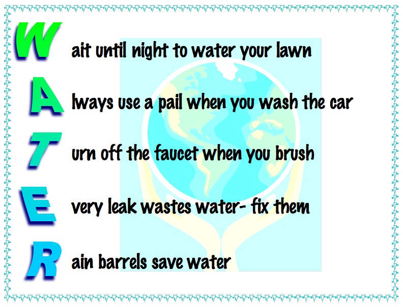 Water conservation clip art 