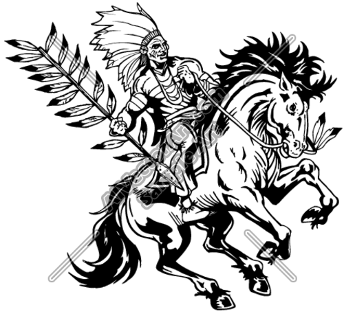 indian spear clipart