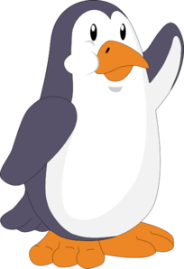 Penguin Waving Clip Art