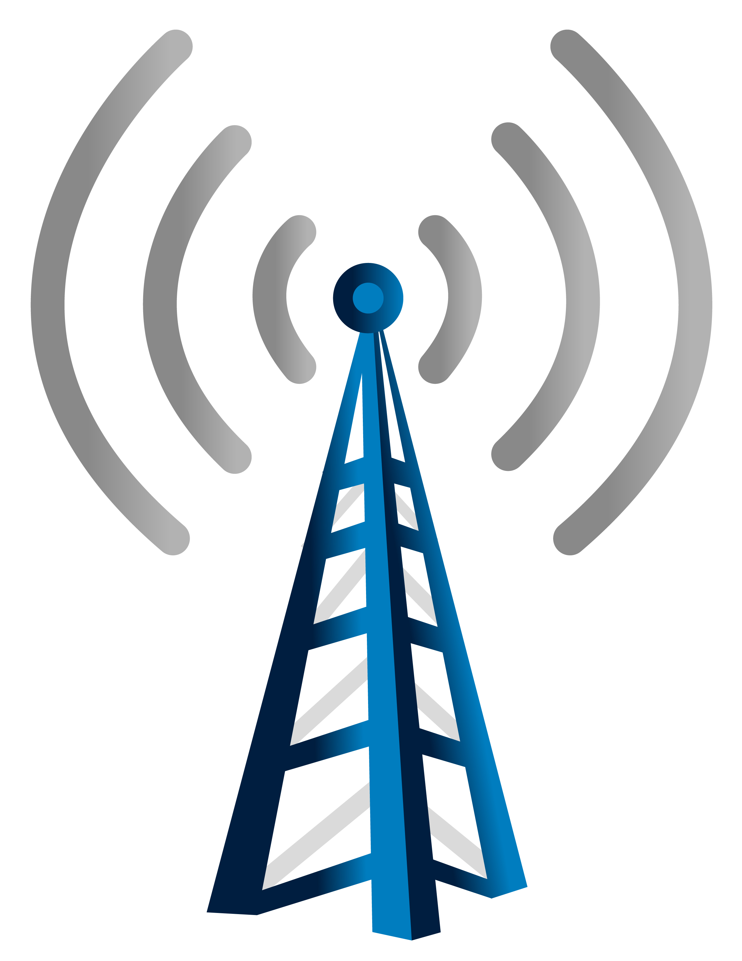 Wireless Communication Tower Icon - Network Signal & Broadcast Infrastructure
