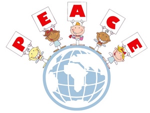 Peace clipart image angels holding cards saying a and image 