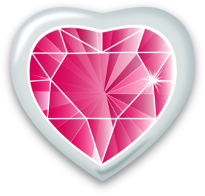 Heart Gemstone Icon - Romantic Symbol for Love & Jewelry Design