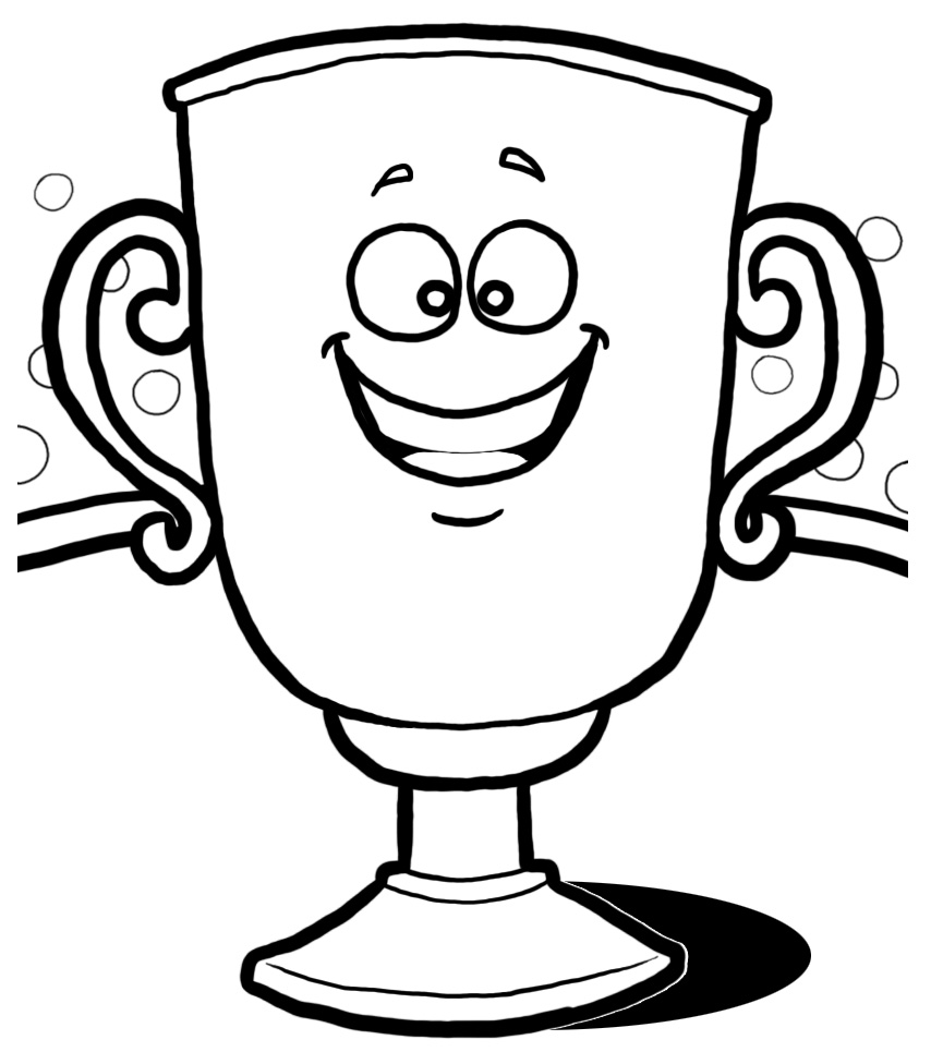 trophy clipart black and white