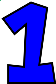 blue number 1 clipart - Clip Art Library
