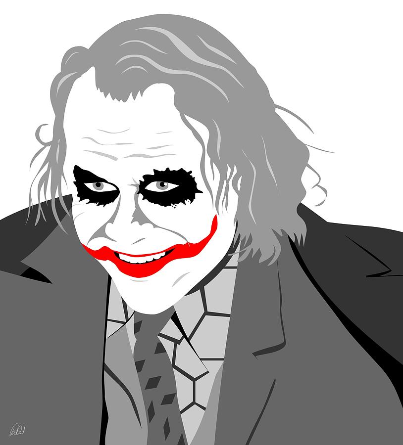 Heath Ledger Joker Stencil 