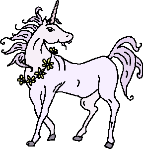 Magical Unicorn Illustration - White Mythical Horse with Floral Garland