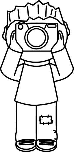 Kid with Camera Illustration - Free Clipart for Creative Projects
