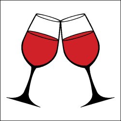 Celebratory Wine Toast Illustration - Free Clipart for Events & Menus