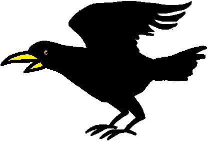 Crow Clip Art Black And White 