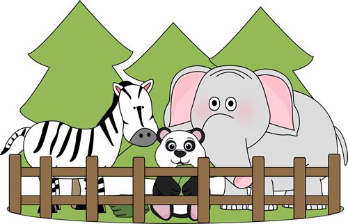 Friendly Zoo Animals Cartoon - Zebra, Panda & Elephant Illustration