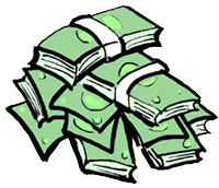 Cash Stacks Illustration - Financial Success & Wealth Symbol