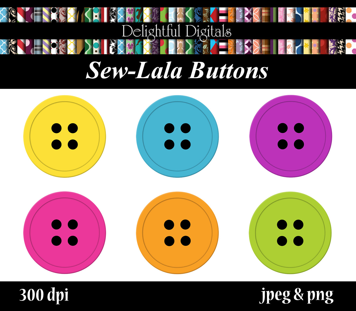 Button Clipart, Sew Clipart, Sewing Clipart, Button Clip Art, Button ...