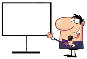 Presentation Illustration - Professional Speaker with Whiteboard