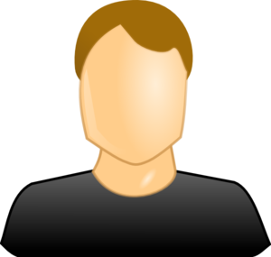 Generic male user avatar with short brown hair and neutral face, wearing dark shirt.