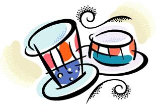 Patriotic Cup Illustration - Celebratory American-Themed Graphic