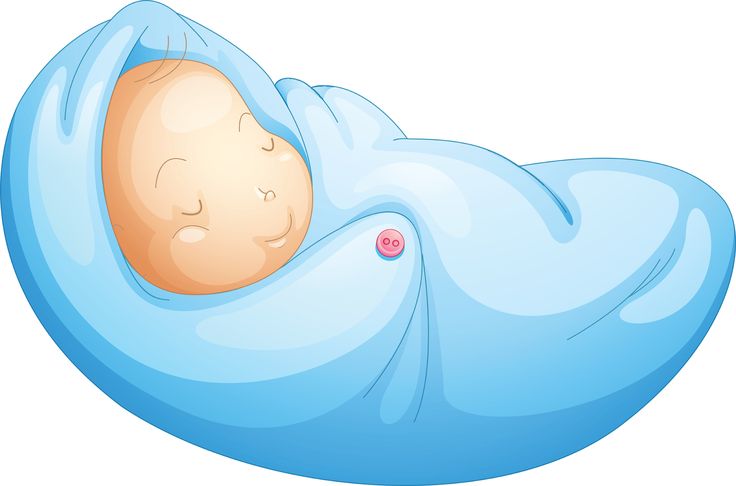 baby wrapped in blanket clipart